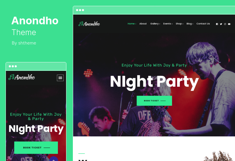 Anondho Theme - Night Club & Event WordPress Theme