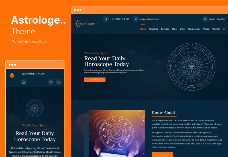 Astrologer Theme - Horoscope and Astrology WordPress Theme