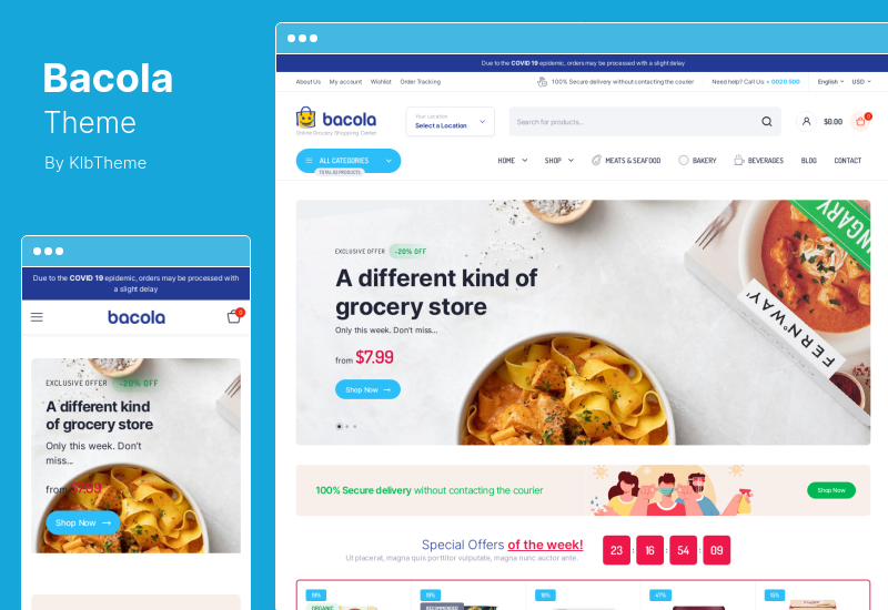 Bacola Theme - Grocery Store and Food eCommerce WooCommerce Theme