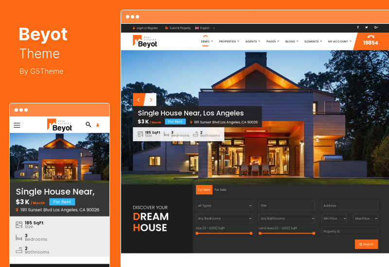 Beyot Theme - Real Estate WordPress Theme