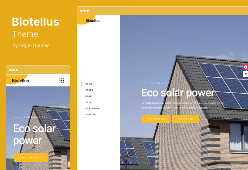 Biotellus Theme - Solar and Renewable Energy WordPress Theme