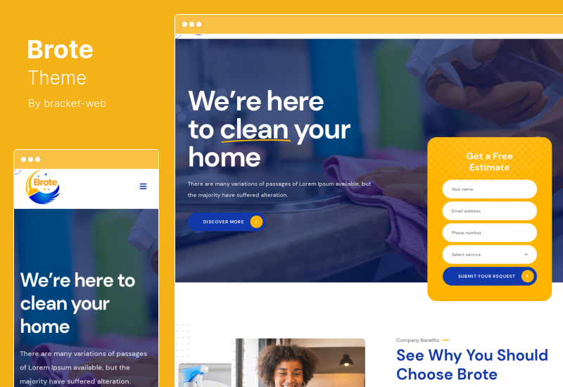 Brote Theme - Cleaning Services WordPress Theme