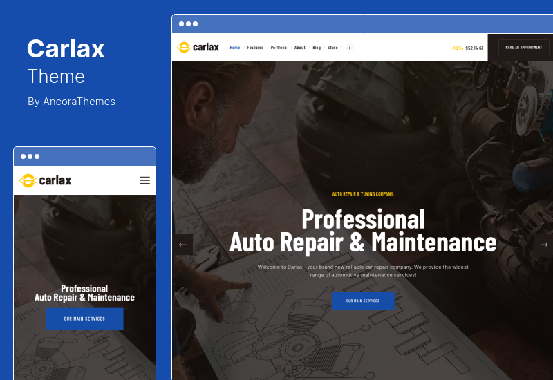 Carlax Theme - Car Parts Store & Auto Service WordPress Theme
