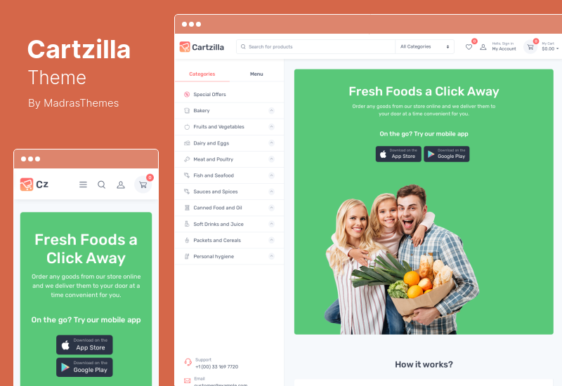 Cartzilla Theme - Digital Marketplace & Grocery Store WordPress Theme