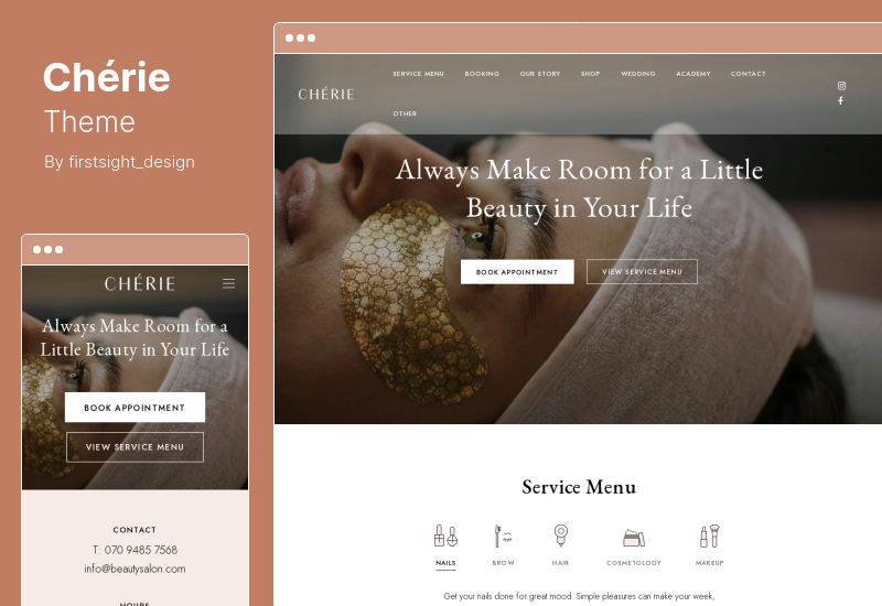 Chérie Theme - Beauty Salon and Spa WordPress Theme