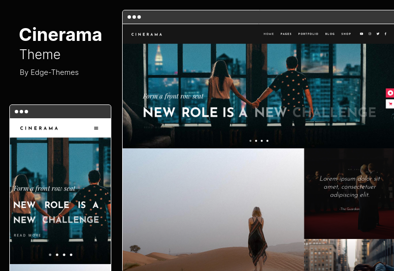 Cinerama Theme - A WordPress Theme for Movie Studios and Filmmakers