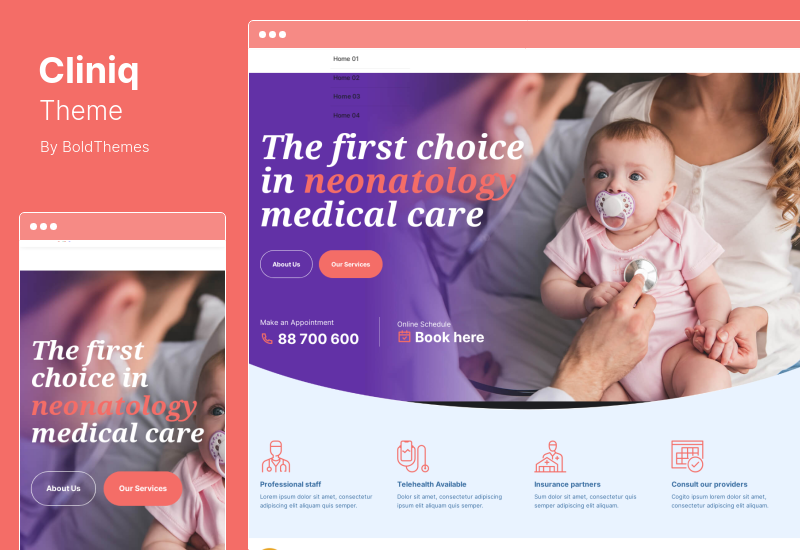 Cliniq Theme - Doctor, Health & Medical WordPress Theme