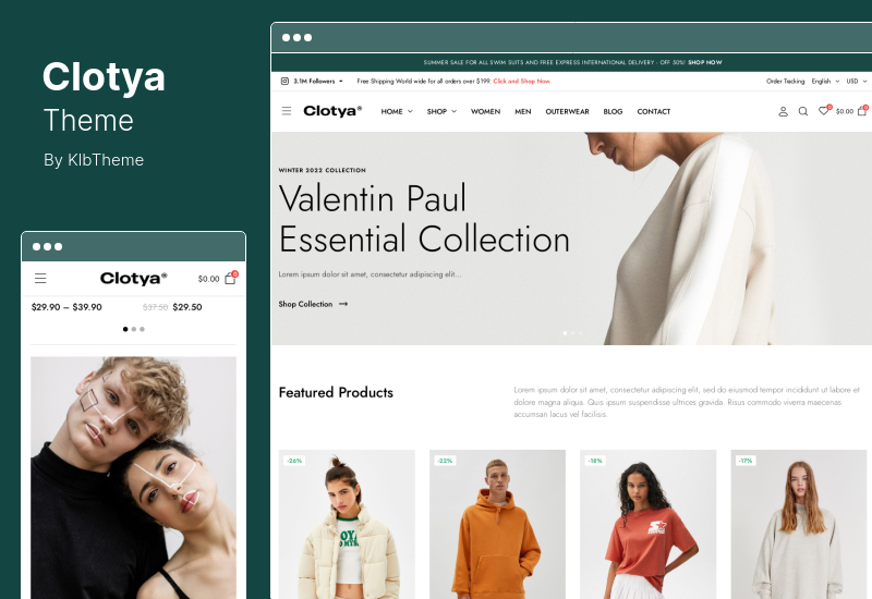 Clotya Theme - Fashion Store eCommerce  WooCommerce Theme