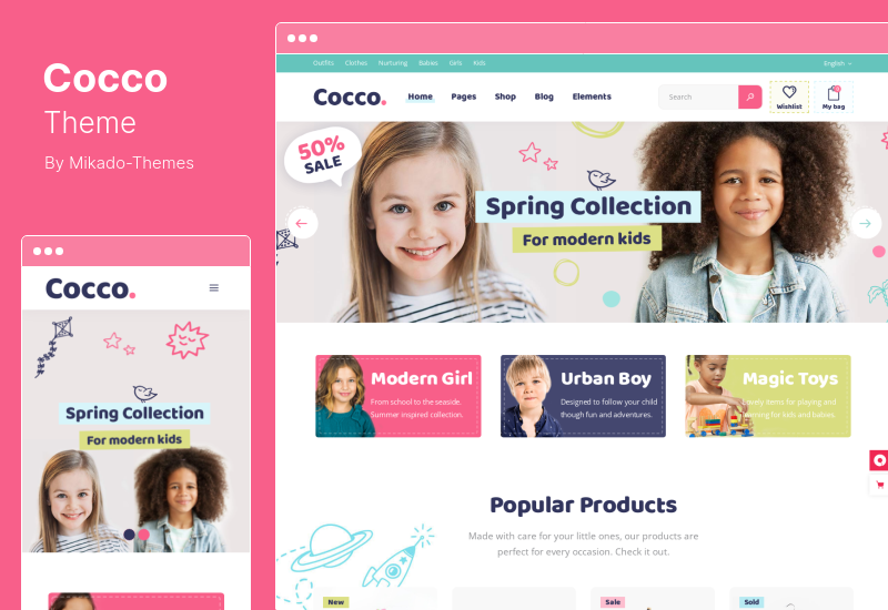 Cocco Theme - Kids Store and Baby Shop WordPress Theme