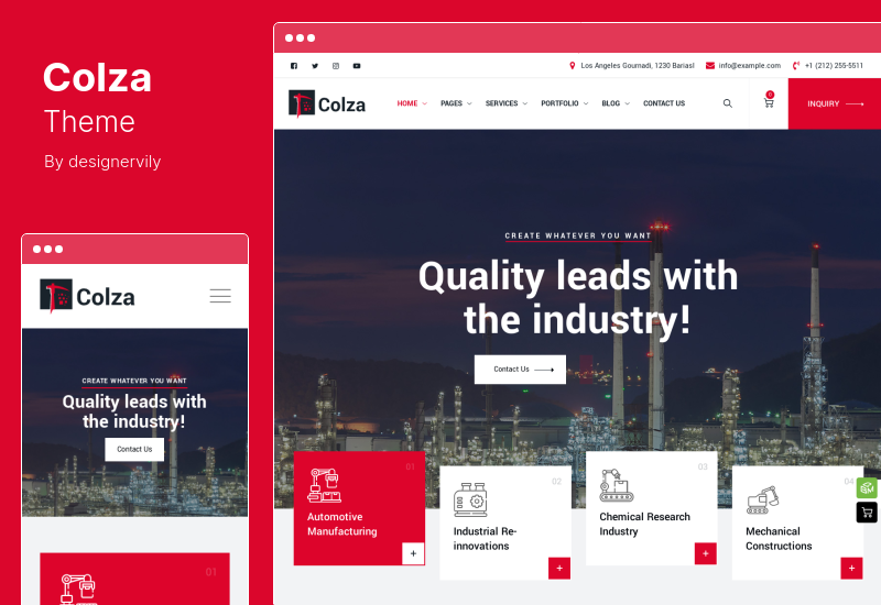 Colza Theme - Mining & Industry WordPress Theme