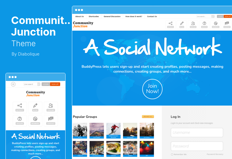 CommunityJunction Theme - BuddyPress Membership WordPress Theme