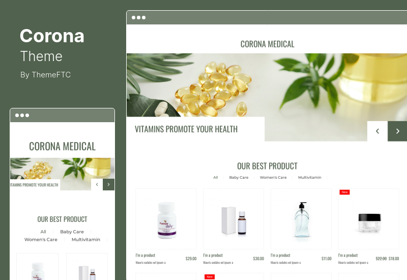Corona Theme - Medical Pharmacy WooCommerce Theme