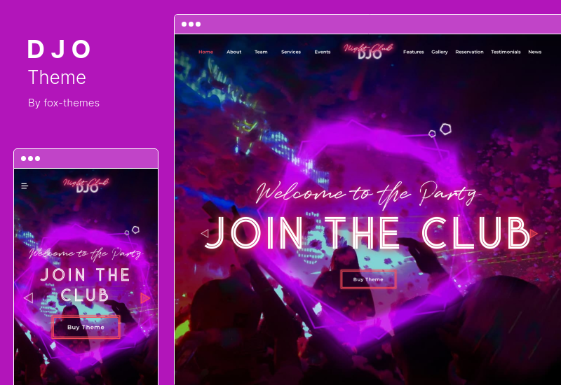 DJO Theme - Night Club and DJ WordPress Theme