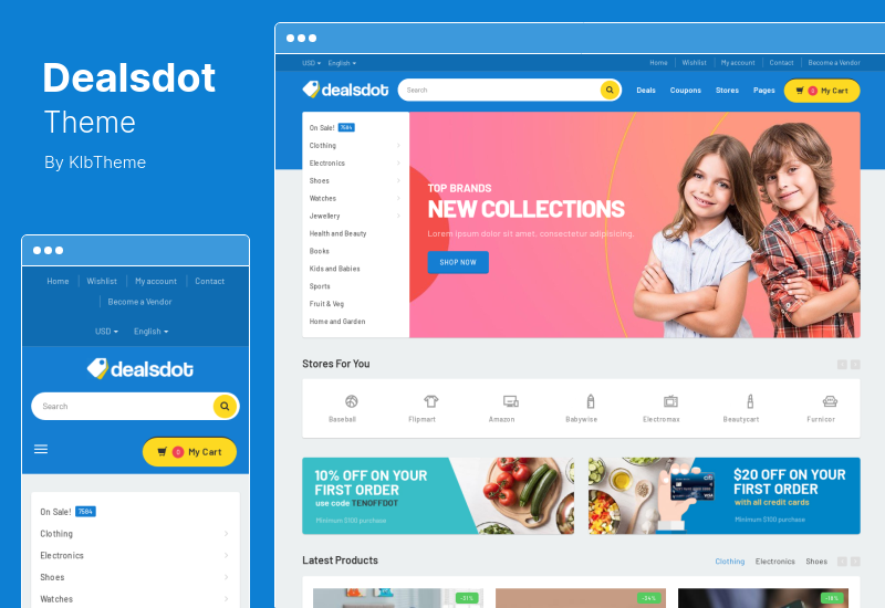 Dealsdot Theme - Multi Vendor Marketplace  WooCommerce Theme
