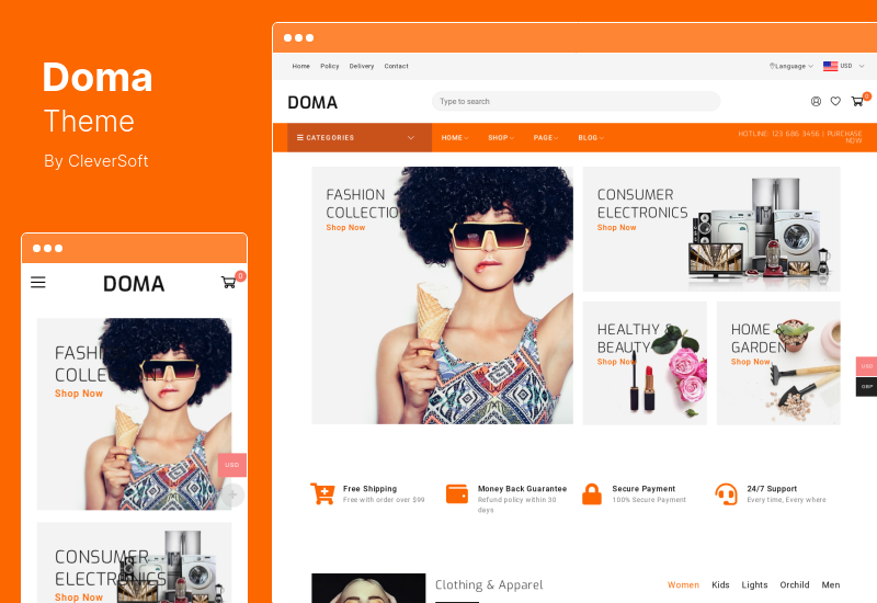 Doma Theme - Multi Vendor Elementor WooCommerce Theme