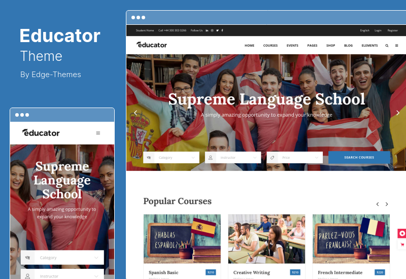 Educator Theme - Education WordPress Theme for University  School