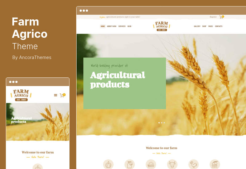 Farm Agrico Theme - Agricultural Business & Organic Food WordPress Theme