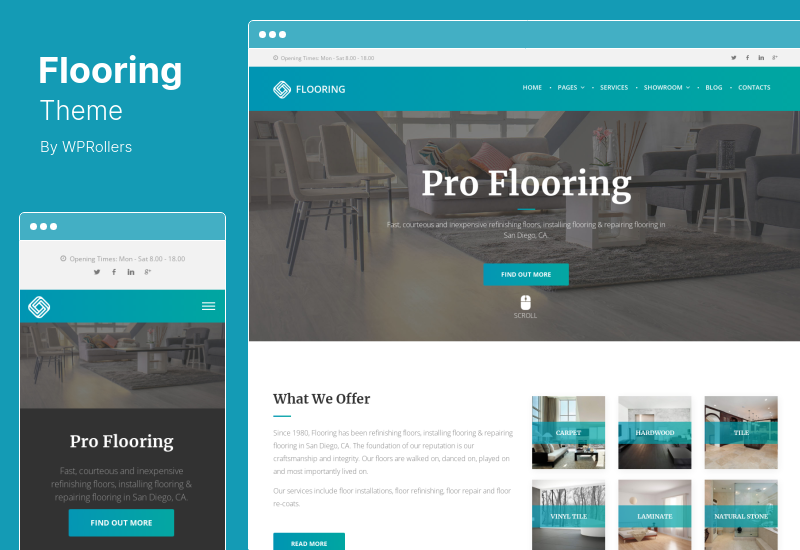 Flooring Theme - Floor Repair & Refinish WordPress Theme