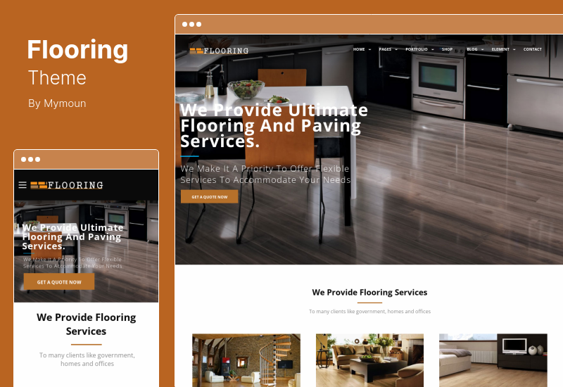 Flooring Theme - Paving and Tiling Services WordPress Theme