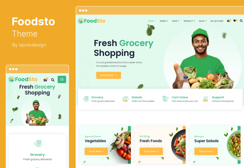 Foodsto Theme - Grocery & Food Store WordPress Theme