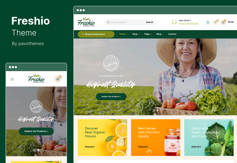Freshio Theme - Organic & Food Store WordPress Theme