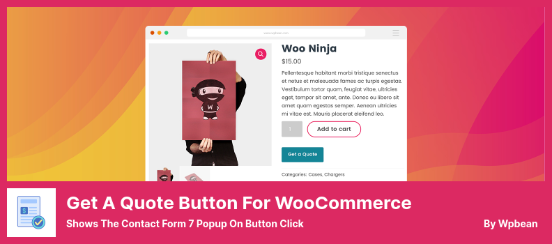 Get a Quote Button for WooCommerce Plugin - Shows The Contact Form 7 Popup On Button Click