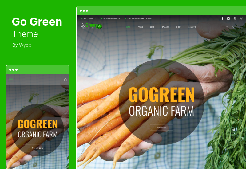 GoGreen Theme - Organic Food, Farm, Market Business WordPress Theme