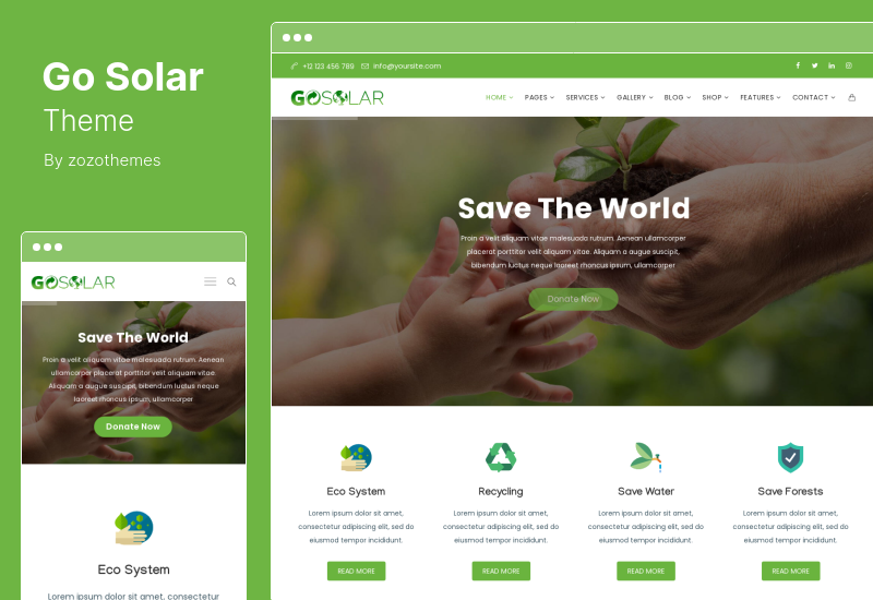 GoSolar Theme - Eco Environmental & Nature WordPress Theme