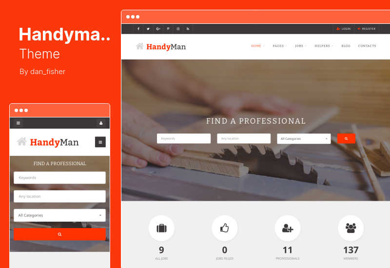Handyman Theme - Job Board WordPress Theme