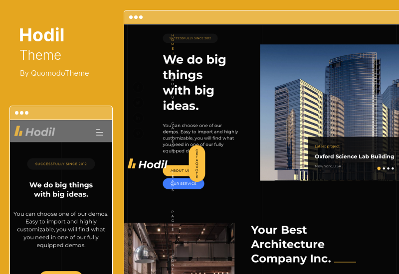 Hodil Theme - Architecture Agency WordPress Theme