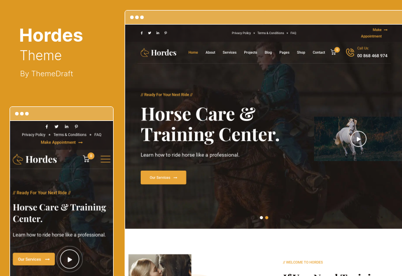 Hordes Theme - Equestrian and Horse WordPress Theme