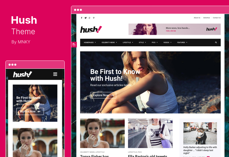 Hush Theme - Celebrity Gossip & Entertainment News WordPress Theme