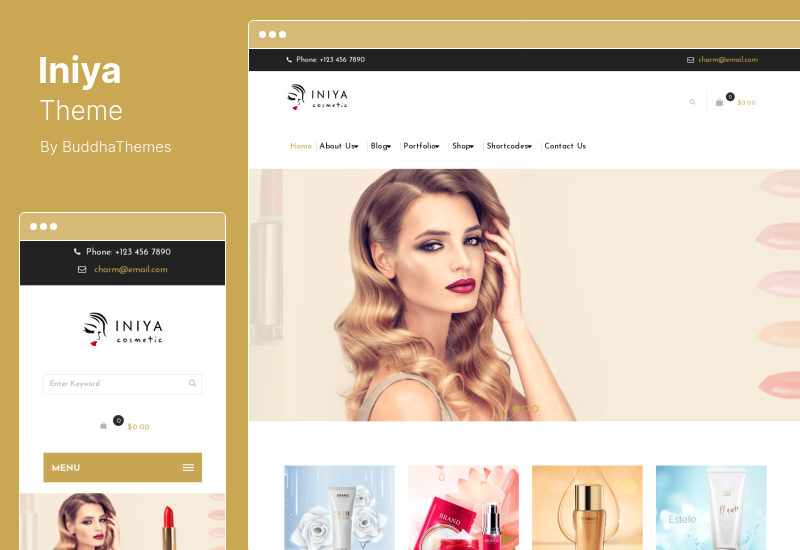 Iniya Theme - Beauty Store, Cosmetic WordPress Theme