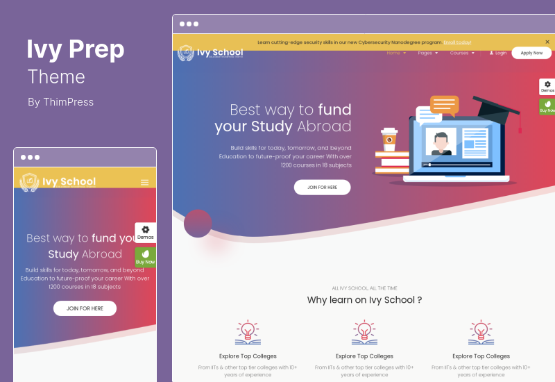 IvyPrep Theme -  Education & School WordPress Theme