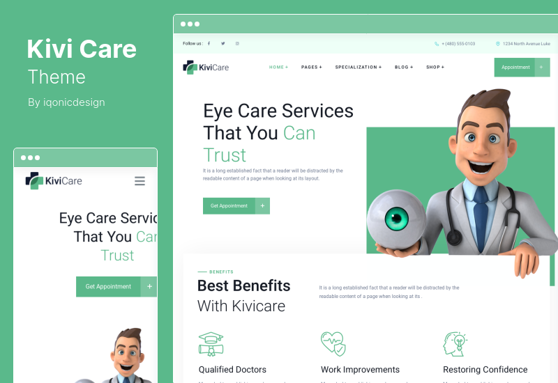 KiviCare Theme - Medical Clinic & Patient Management Solution WordPress Theme
