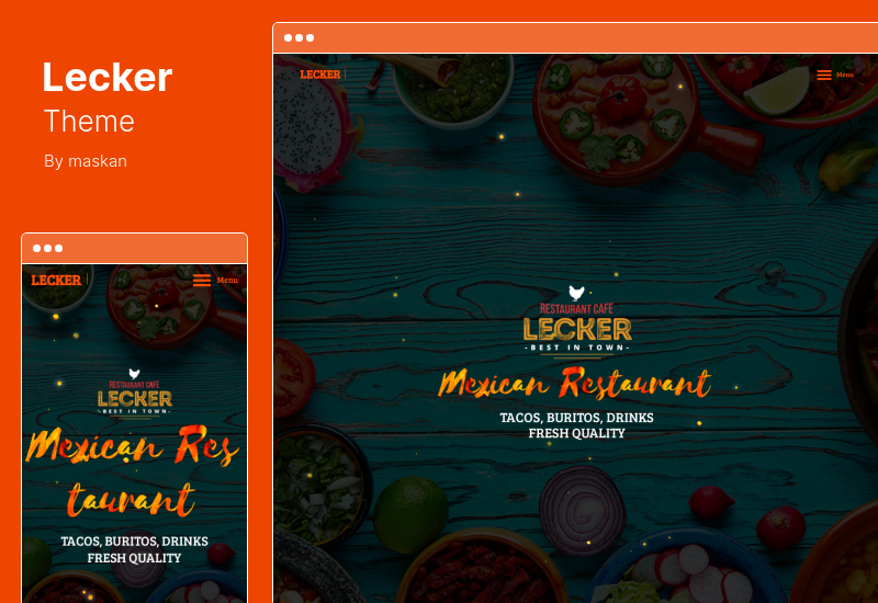 Lecker Theme - Cafe & Restaurant WordPress Theme