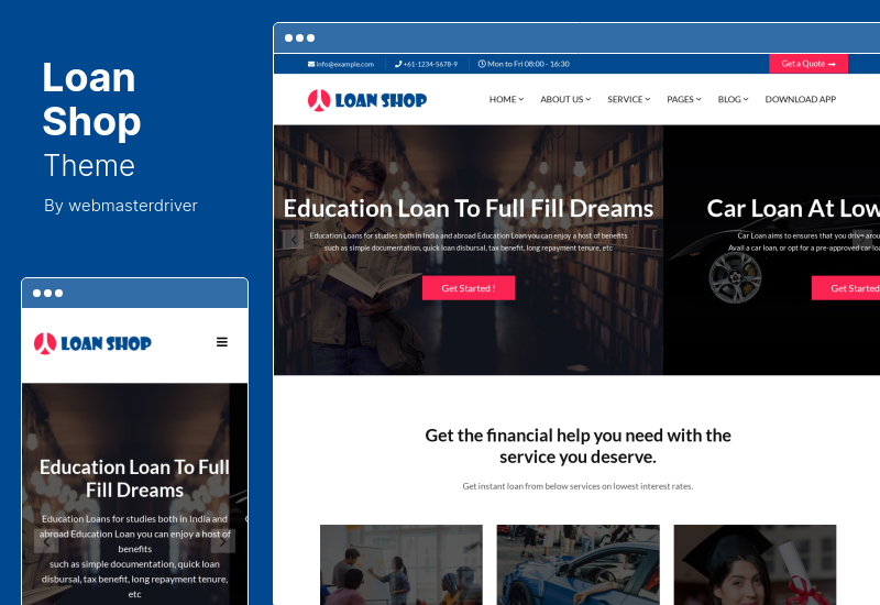 LoanShop Theme - Loan Company & Finance Adviser WordPress Theme