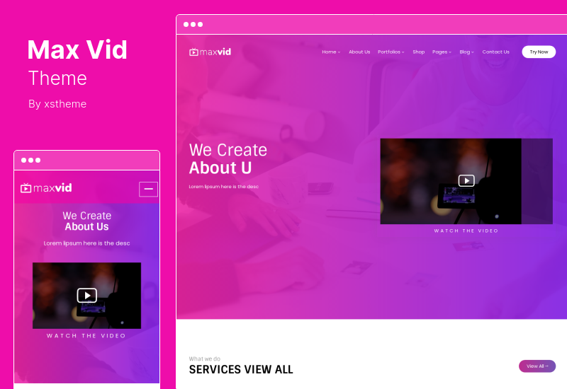 MaxVid Theme - Video Agency WordPress Theme