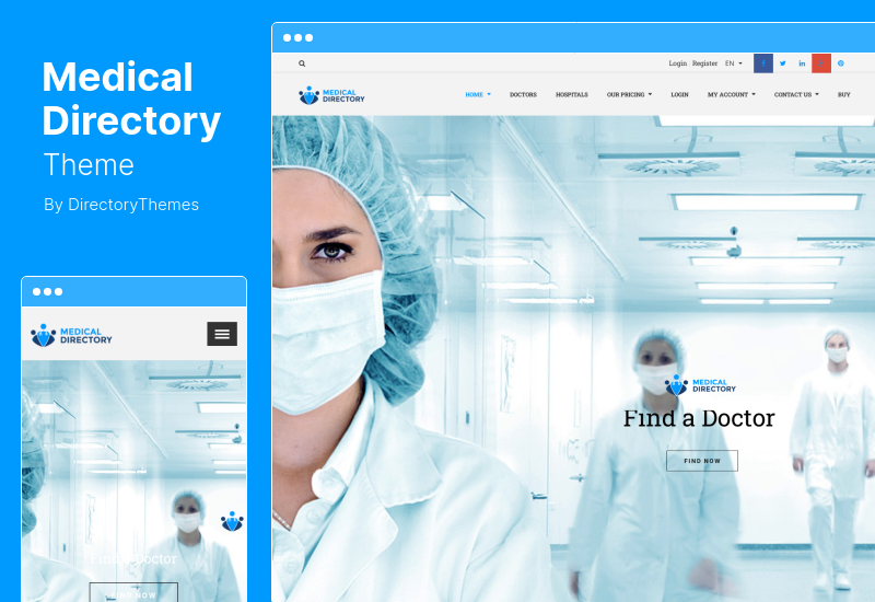 Medical Directory Theme - Hospitals & Doctors Listing WordPress Theme