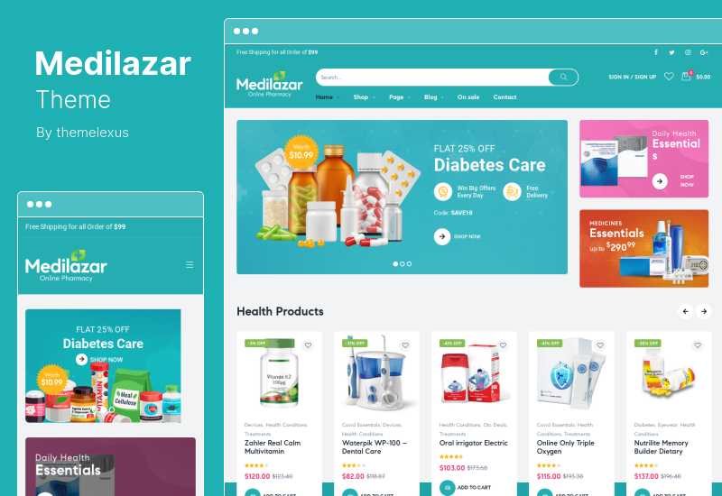 Medilazar Theme - Pharmacy Medical WooCommerce Theme