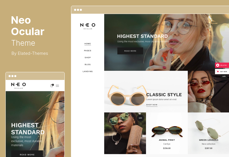 Neo Ocular Theme - Optician and Optical Store WordPress Theme