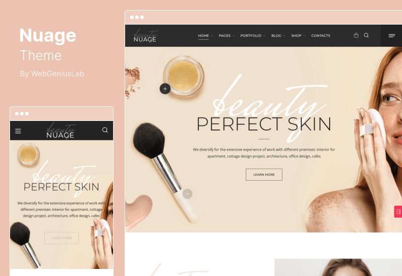 Nuage Theme - Cosmetics & Beauty WordPress Theme