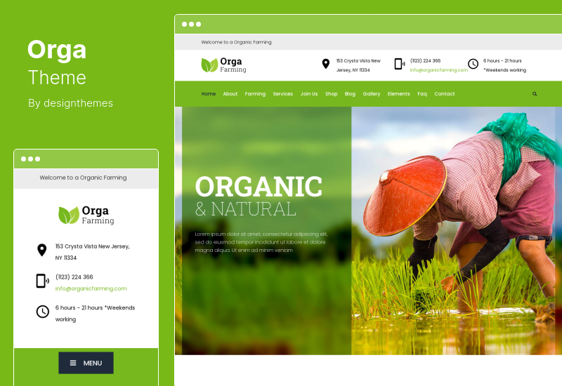 Orga Theme - Organic Farm & Agriculture WordPress Theme