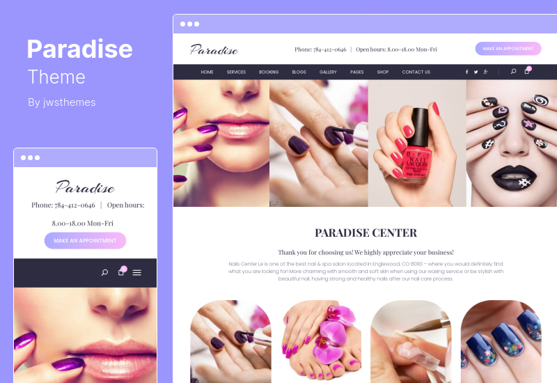Paradise Theme - Multipurpose Spa & Beauty WordPress Theme