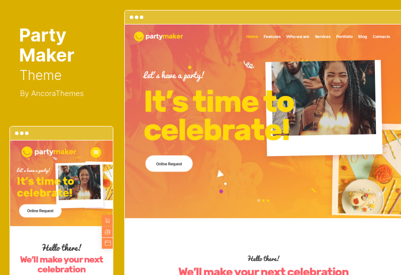PartyMaker Theme - Event Planner & Wedding Agency WordPress Theme