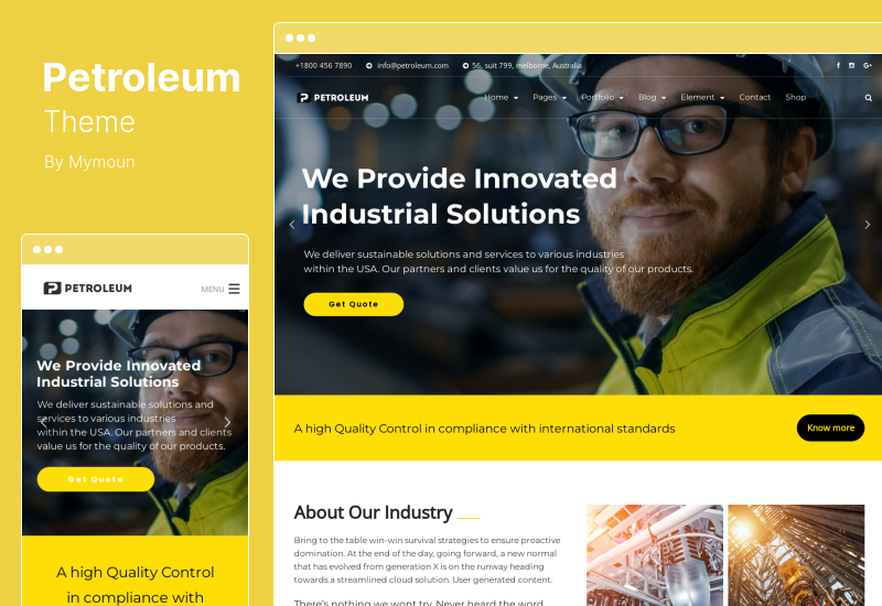 Petroleum Theme - Oil and Gas Industrial WordPress Theme