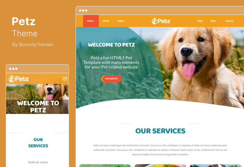 Petz Theme - Pet Care and Veterinary WordPress Theme