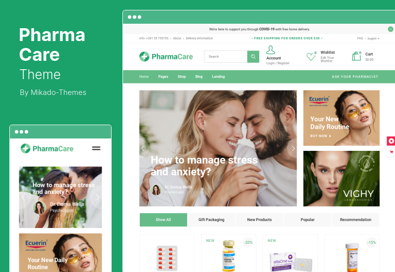 PharmaCare Theme - Pharmacy and Medical Store WordPress Theme