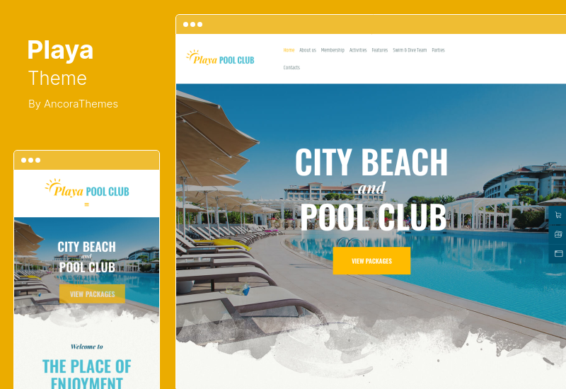 Playa Theme - City Private Beach & Pool Club WordPress Theme