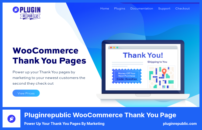Pluginrepublic WooCommerce Thank You Page Plugin - Power Up Your Thank You Pages By Marketing